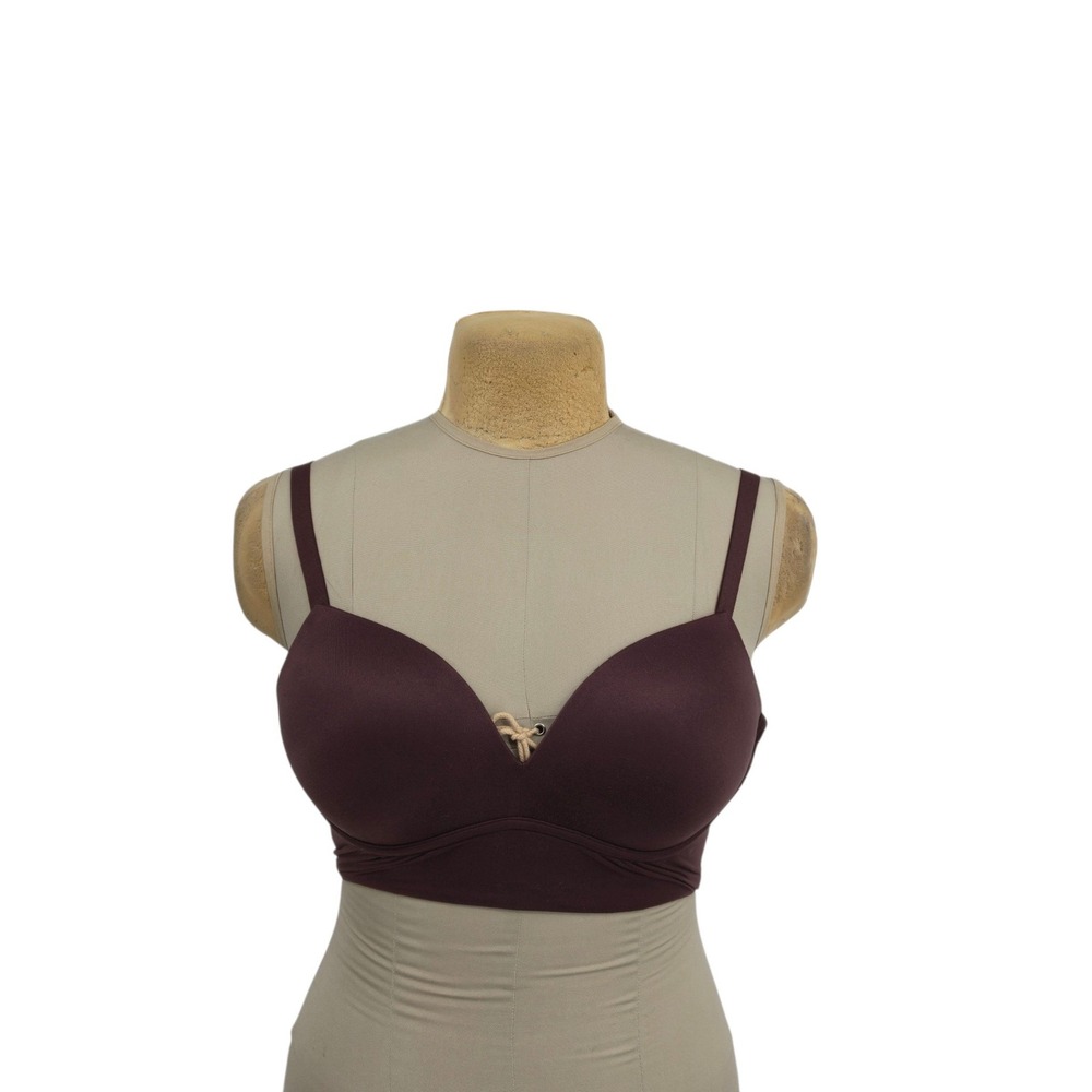 DOBREVA Wireless T-Shirt Bra Women 36C Brown Padded Comfort Basic